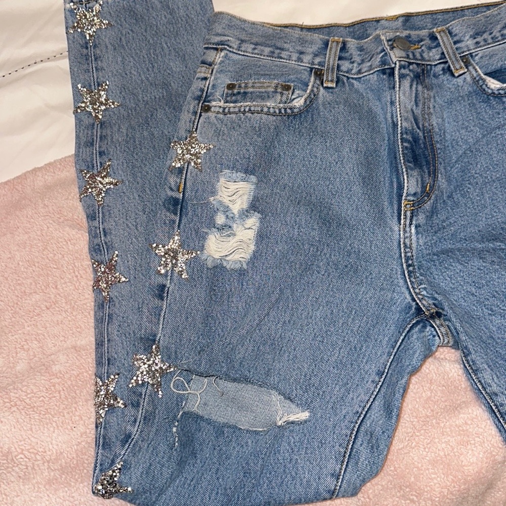 Carmar jeans with stars down the sides